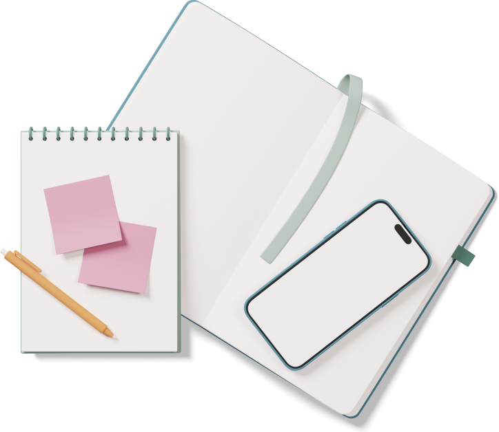 Scattered work apps illustration